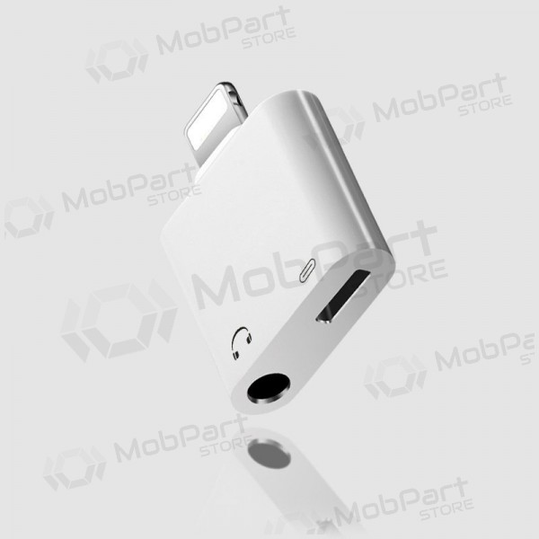 Adapter ADP15 iš Lightning į Lightning + 3,5mm (vit)