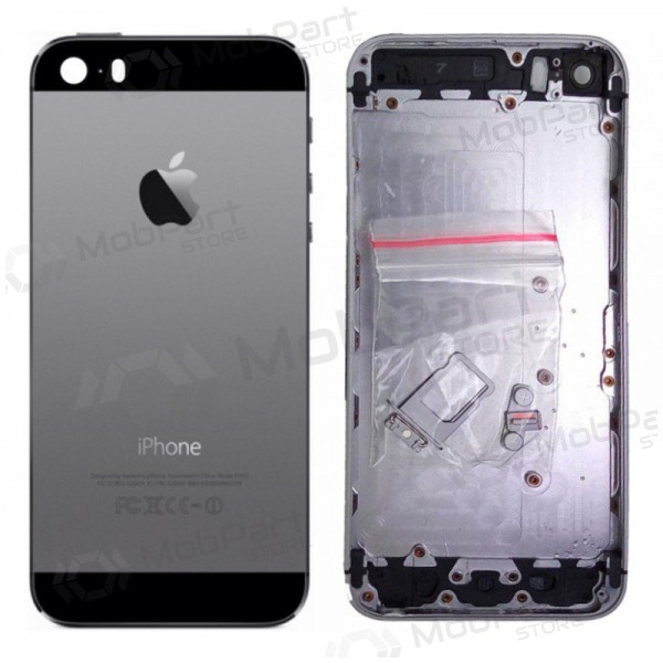 Apple iPhone 5S baksida / batterilucka grå (space grey) (begagnad grade B, original)
