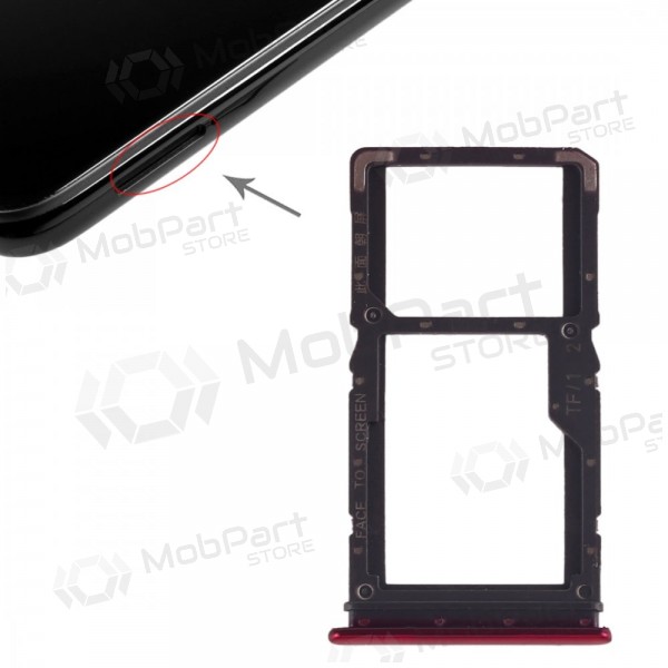 Xiaomi Redmi Note 7 SIM korthållare (röd)