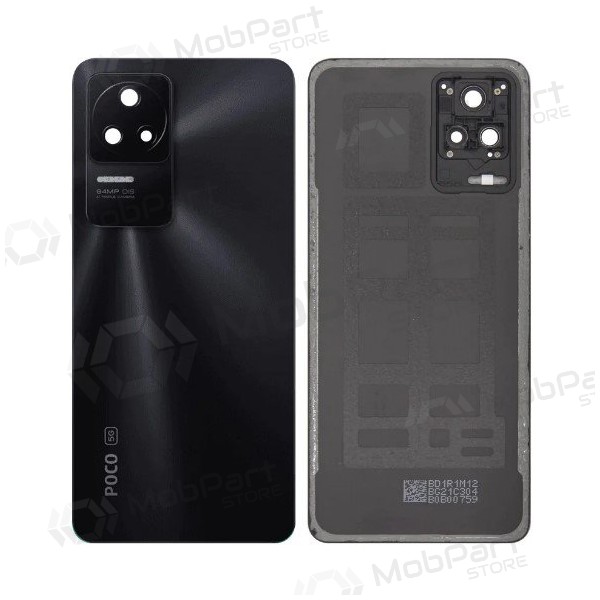 Xiaomi Poco F4 baksida / batterilucka (svart) (original) (service pack)