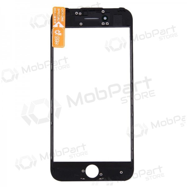 Apple iPhone 7 Skärmglass med ram och OCA (svart) (v2) (for screen refurbishing) - Premium