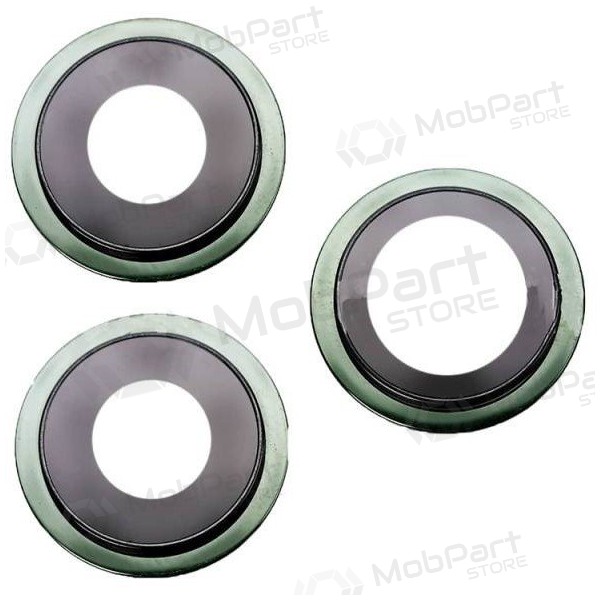 Apple iPhone 11 Pro / 11 Pro Max kamera lins (3st) grön (Midnight Green) (med ram)