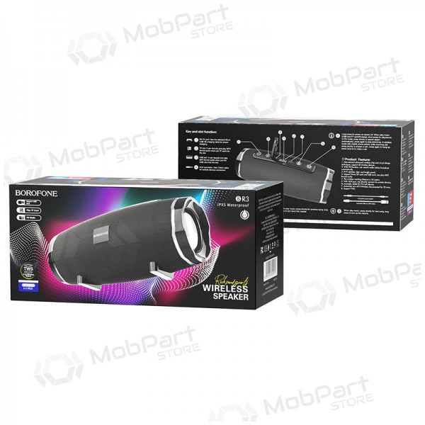 Bluetooth bärbar högtalare Borofone BR3 (svart) Bluetooth bärbar högtalare Borofone BR3 (svart)