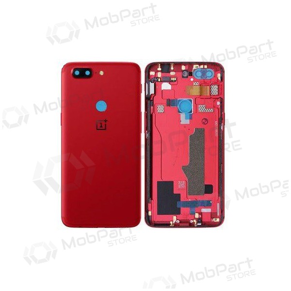 OnePlus 5T baksida / batterilucka röd (Lava Red) (begagnad grade B, original)