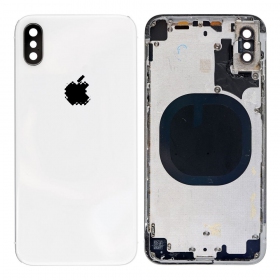 Apple iPhone X baksida / batterilucka (silver) (begagnad grade B, original)