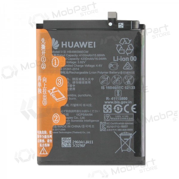 Huawei P40 Lite / Mate 30 (HB486586ECW) batteri / ackumulator (4200mAh) (service pack) (original)