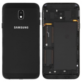 Samsung J330 Galaxy J3 2017 baksida / batterilucka (svart) (begagnad grade A, original)