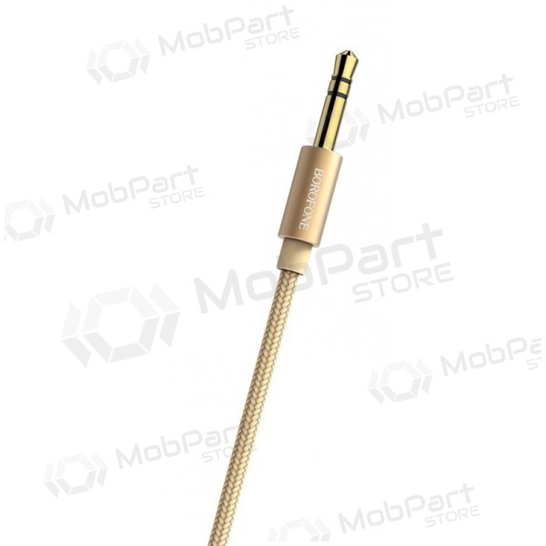 Audio adapter 3,5mm į 3,5mm Borofone BL3 (guld) Audio adapter 3,5mm į 3,5mm Borofone BL3 (guld)