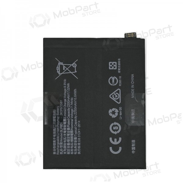 OnePlus 8T (BLP801) batteri / ackumulator (2250mAh)