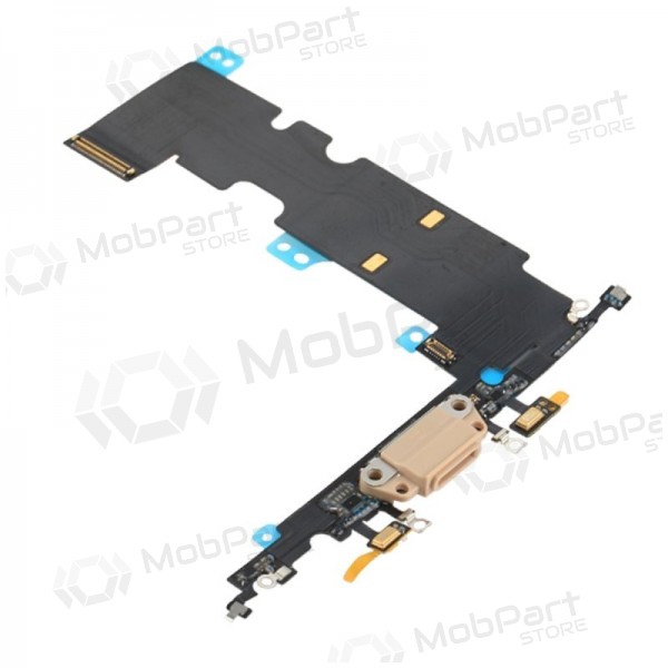 Apple iPhone 8 Plus laddarkontakt och mikrofon med flex (guld) Apple iPhone 8 Plus laddarkontakt och mikrofon med flex (guld)