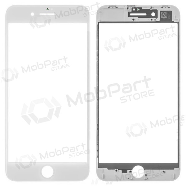 Apple iPhone 8 Plus Skärmglass med ram (vit) (for screen refurbishing) - Premium Apple iPhone 8 Plus Skärmglass med ram (vit) (for screen refurbishing) - Premium