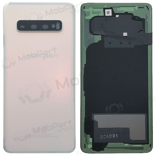 Samsung G973 Galaxy S10 baksida / batterilucka vit (Prism White) (begagnad grade B, original)