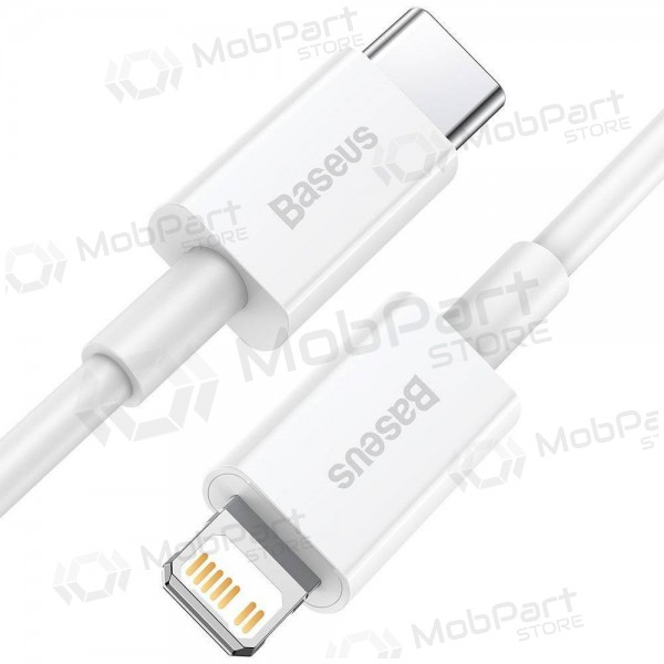 USB kabel Baseus Superior Type-C - Lightning PD 20W 1.0m (vit) CATLYS-A02