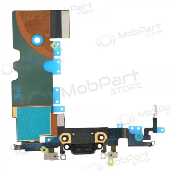 Apple iPhone 8 / SE 2020 laddarkontakt och mikrofon med flex (svart) (begagnad, original) Apple iPhone 8 / SE 2020 laddarkontakt och mikrofon med flex (svart) (begagnad, original)
