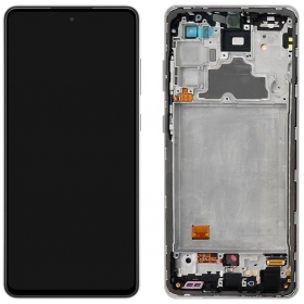 Samsung Galaxy A725 A72 4G / A726 5G 2021 skärm (svart) (med ram) (service pack) (original)