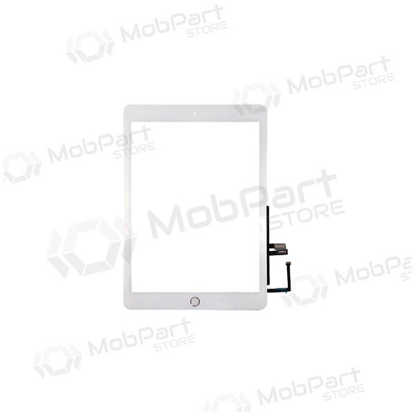 Apple iPad 2018 9,7 (6th) pekskärm su Home mygtuku och laikikliais (vit)