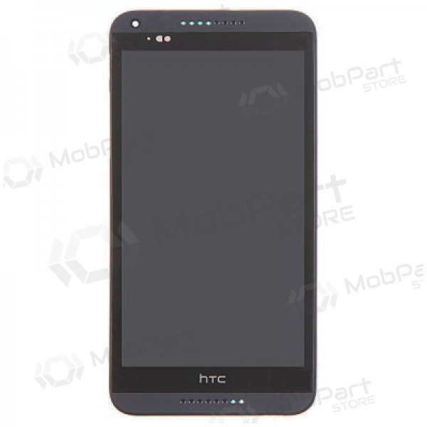 HTC Desire 816 skärm (svart) (med ram) (begagnad grade B, original)