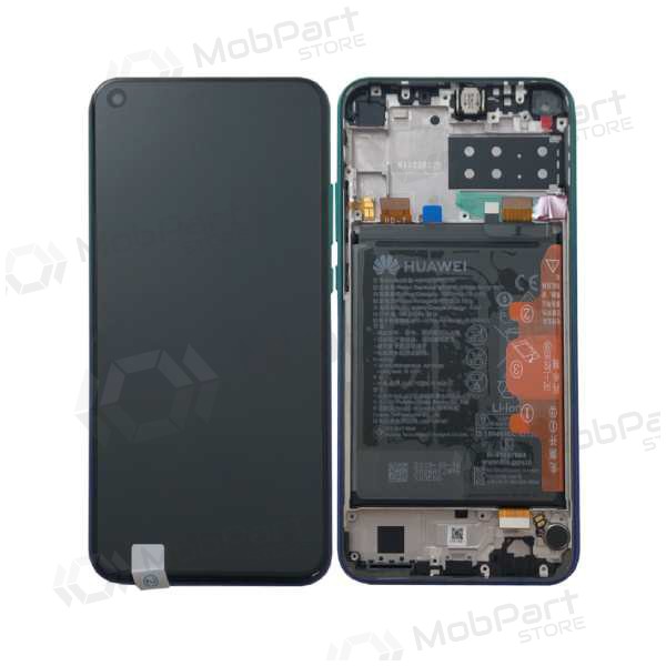 Huawei P40 Lite E skärm (Aurora blue) (med ram och batteri) (service pack) (original) Huawei P40 Lite E skärm (Aurora blue) (med ram och batteri) (service pack) (original)