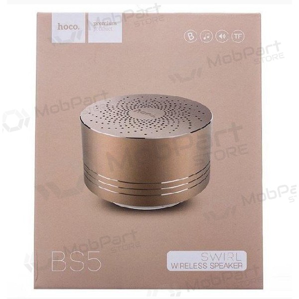 Bluetooth bärbar högtalare HOCO BS5 (MicroSD, headset, AUX,FM) (guld)