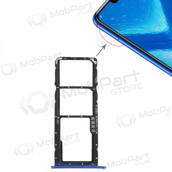 Huawei Honor 8X SIM korthållare (blå)