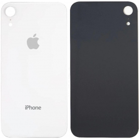 Apple iPhone XR baksida / batterilucka (vit) (bigger hole for camera)