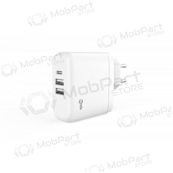 Laddare BeHello USB-C 45W PD + 2 USB (vit)