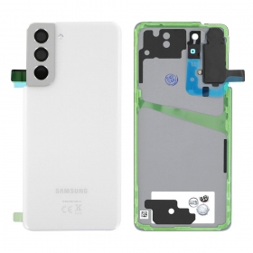 Samsung G991 Galaxy S21 5G baksida / batterilucka (Phantom White) (begagnad grade A, original)
