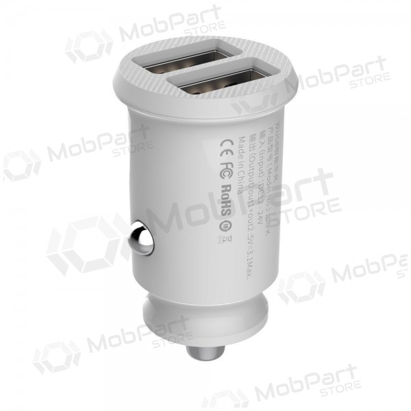 Laddare automobilinis Baseus Grain (3.1A) x 2 USB CCALL-ML02 (vit)