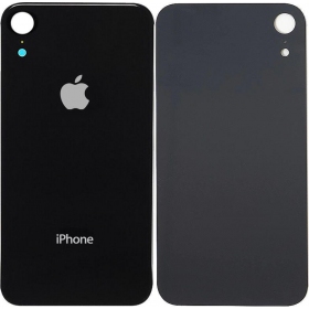 Apple iPhone XR baksida / batterilucka (svart) (bigger hole for camera)