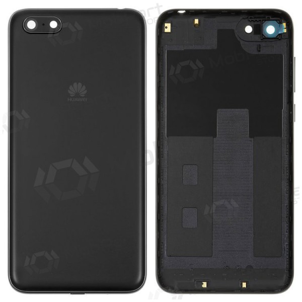 Huawei Y5 2018 / Y5 Prime 2018 baksida / batterilucka (svart) (begagnad grade C, original)