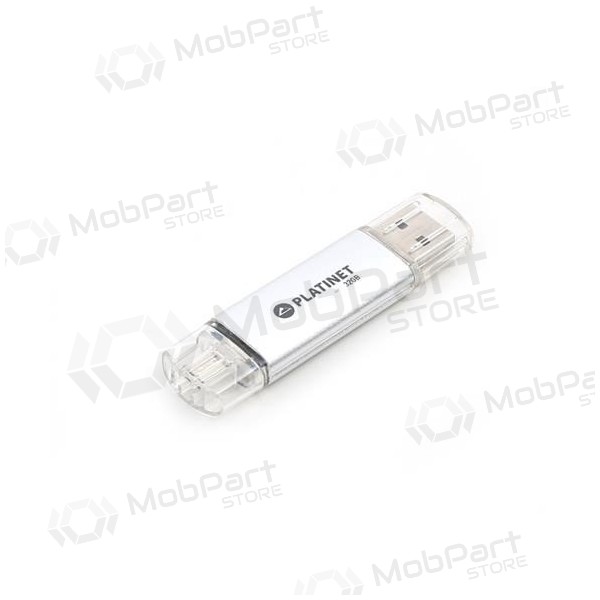 USB-minne Platinet 32GB OTG USB 2.0 + microUSB (silver)