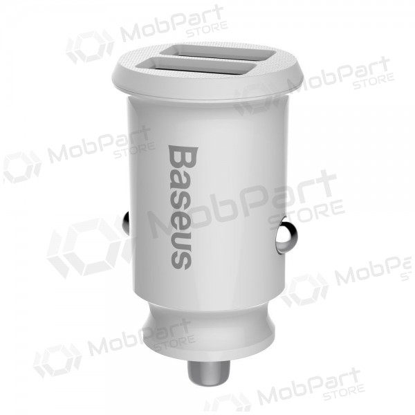Laddare automobilinis Baseus Grain (3.1A) x 2 USB CCALL-ML02 (vit)