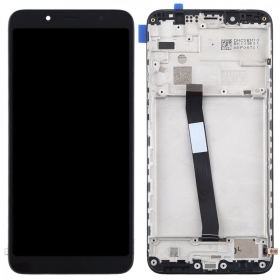 Xiaomi Redmi 7A skärm (svart) (med ram) (service pack) (original)