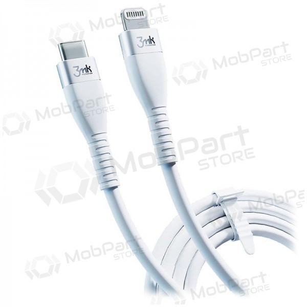 USB kabel 3MK Hyper Silicone Cable Lightning 20W 1m