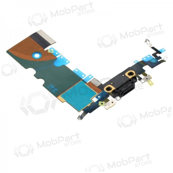 Apple iPhone 8 / SE 2020 laddarkontakt och mikrofon med flex (svart) (begagnad, original) Apple iPhone 8 / SE 2020 laddarkontakt och mikrofon med flex (svart) (begagnad, original)
