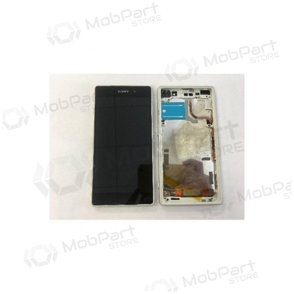Sony Xperia Z2 D6502 / Xperia Z2 D6503 / Xperia Z2 D6543 skärm (vit) (med ram) (service pack) (original) Sony Xperia Z2 D6502 / Xperia Z2 D6503 / Xperia Z2 D6543 skärm (vit) (med ram) (service pack) (original)