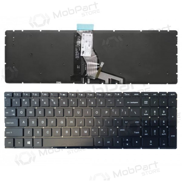 HP 250 G6, 255 G6, 256 G6, 258 G6, 15-BS with backlight (US) tangentbord