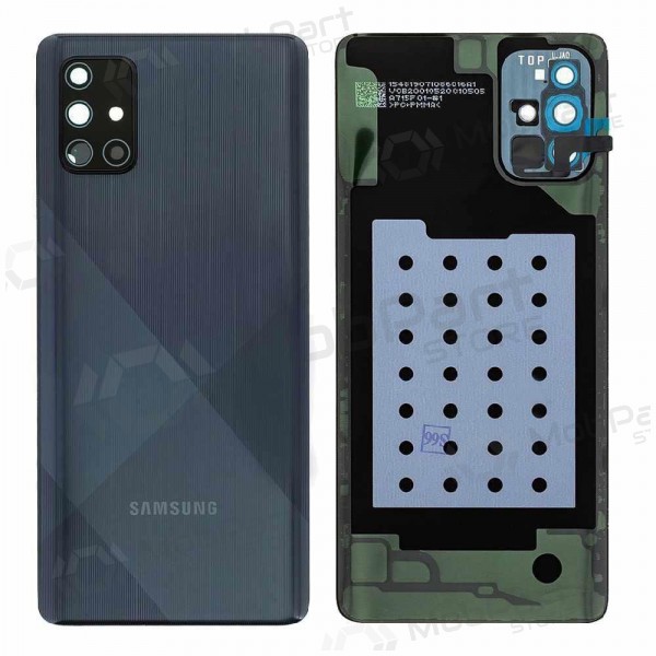 Samsung A715 Galaxy A71 2020 baksida / batterilucka svart (Prism Crush Black) (begagnad grade B, original)