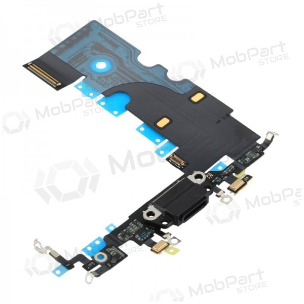 Apple iPhone 8 / SE 2020 laddarkontakt och mikrofon med flex (svart) (begagnad, original) Apple iPhone 8 / SE 2020 laddarkontakt och mikrofon med flex (svart) (begagnad, original)