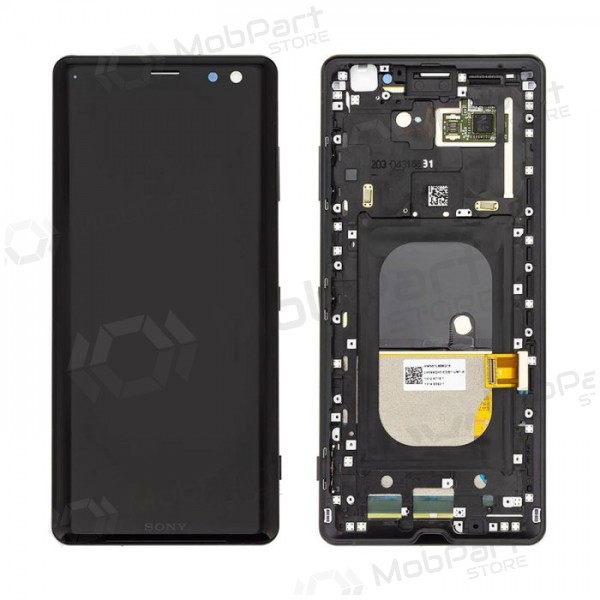 Sony Xperia XZ3 H8416 / H9436 skärm (svart) (med ram) (begagnad grade B, original)