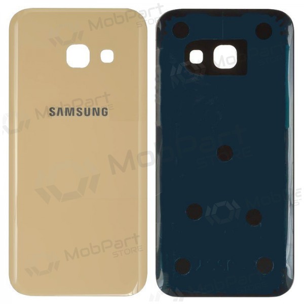 Samsung A320 Galaxy A3 2017 baksida / batterilucka (guld) (begagnad grade C, original) Samsung A320 Galaxy A3 2017 baksida / batterilucka (guld) (begagnad grade C, original)