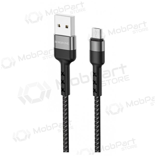 USB kabel Borofone BX34 microUSB 1.0m (svart)