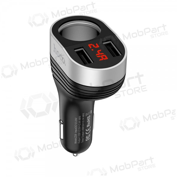 Laddare automobilinis Hoco Z29 x 2 USB (3.1A) (svart)