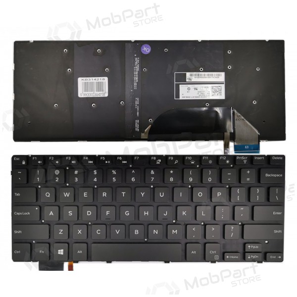 DELL Inspiron: 15 7558, 7568, XPS 15 9550, 9560 tangentbord with lighting