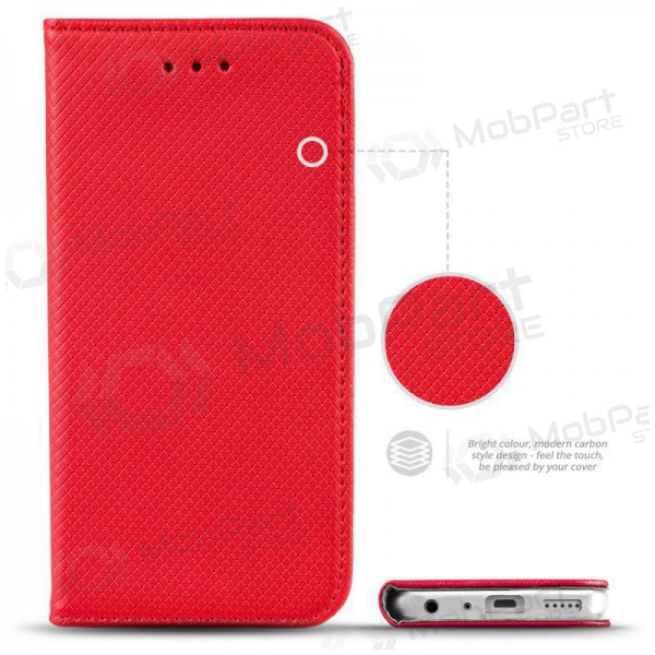 Xiaomi Redmi 12 / Redmi Note 12R / Poco M6 Pro fodral "Smart Magnet" (röd)