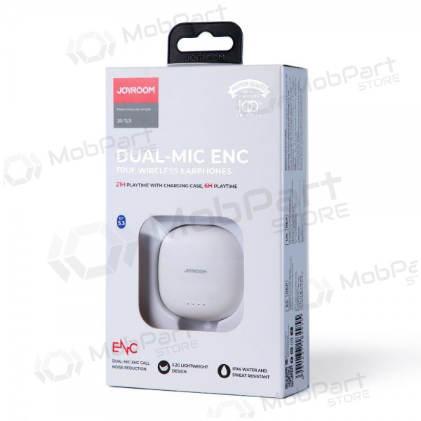 Trådlös headset Joyroom TWS JR-TL11 ENC (vit) Trådlös headset Joyroom TWS JR-TL11 ENC (vit)