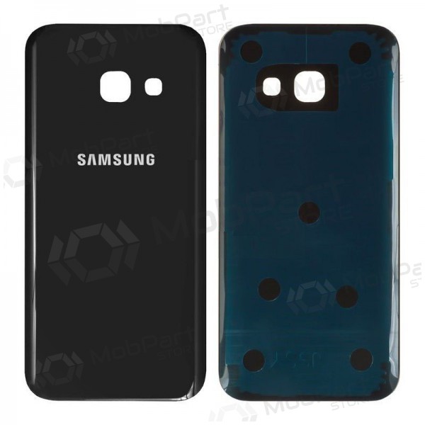 Samsung A320 Galaxy A3 2017 baksida / batterilucka (svart) (begagnad grade A, original)