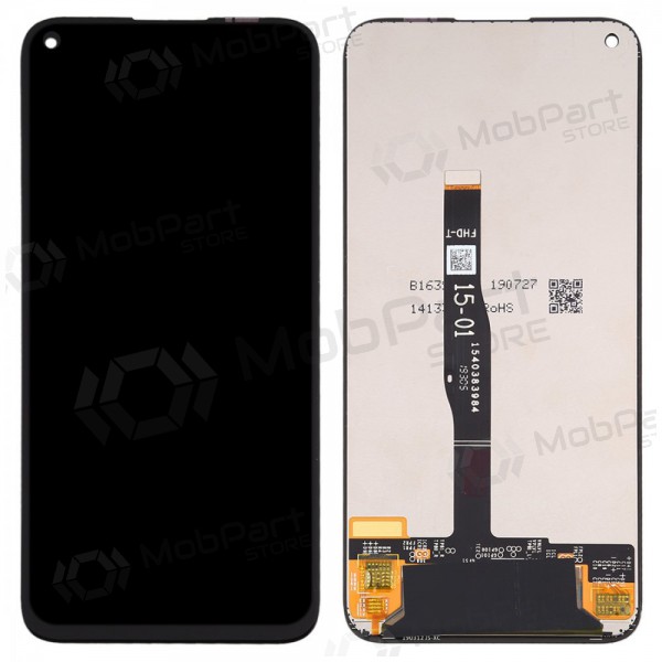 Huawei P40 Lite / Nova 6 SE / P20 Lite 2019 / Nova 5i skärm (svart) - Premium