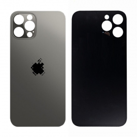 Apple iPhone 12 Pro baksida / batterilucka (svart) (bigger hole for camera)