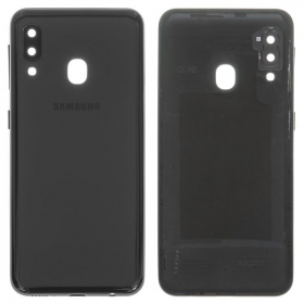 Samsung A202 Galaxy A20e 2019 baksida / batterilucka (svart) (begagnad grade C, original)